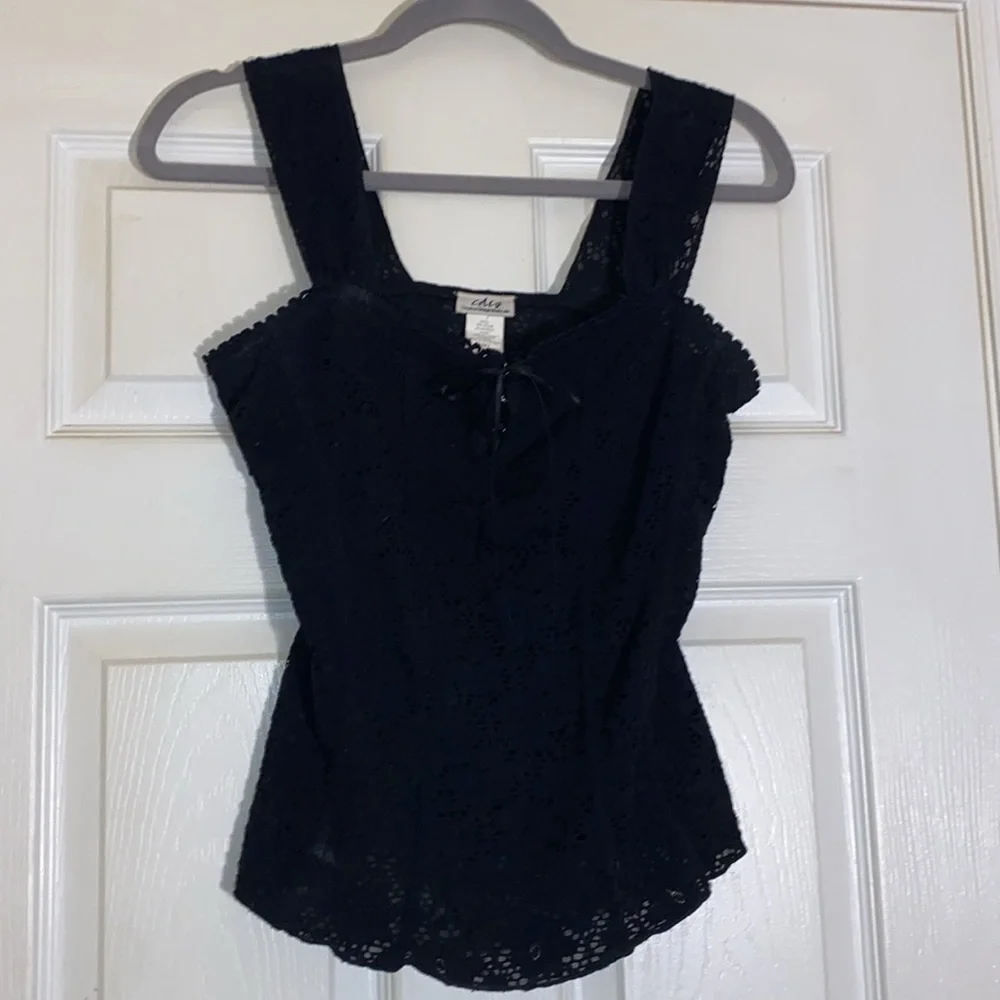 Creative Design Works Women’s Sexy Black Eyelet Corset Size Medium
